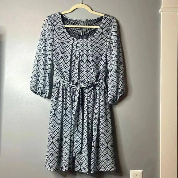 A. Byer Navy/White dress size Large perfect for Fall and Spring - Picture 1 of 5